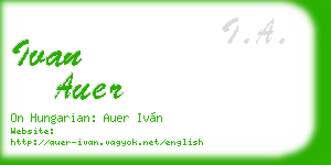 ivan auer business card